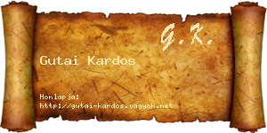 Gutai Kardos névjegykártya